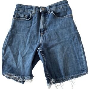 Lee Relaxed Fit High Rise Denim size 2M Shorts Women Blue Cutoff Summer